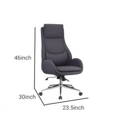 Gray High Cushioned Tufted Back Fabric Office Chair with Star Base by Benjara 10 Gray High Cushioned Tufted Back Fabric Office Chair with Star Base by Benjara -Cheap Benjara Store gray benjara executive chairs bm230363 44 1000