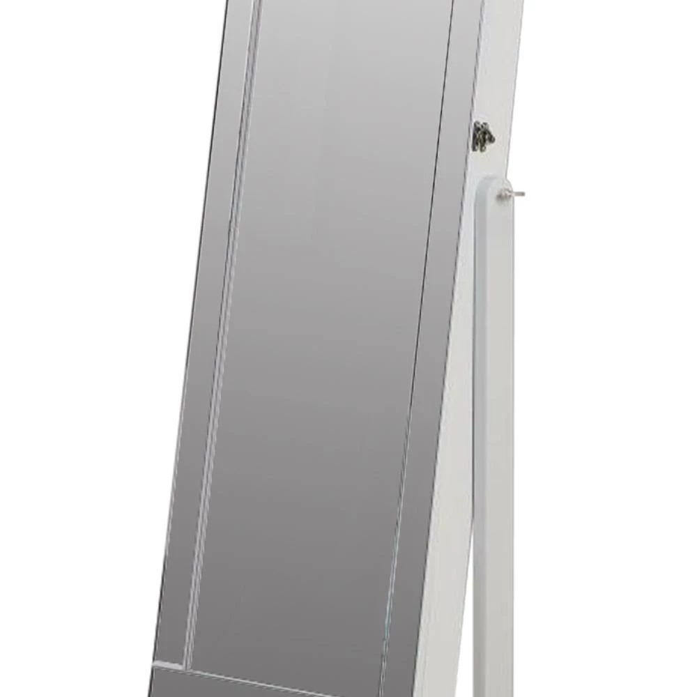 Beautiful Gray Jewelry Cheval Mirror with Interior Storage (15 in. L x 20.75 in. W x 57 in. H) by Benjara 3 Beautiful Gray Jewelry Cheval Mirror with Interior Storage (15 in. L x 20.75 in. W x 57 in. H) by Benjara - Image 3