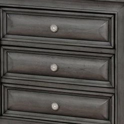 Gray 3-Drawer Wooden Nightstand with USB Outlet and Power Cord by Benjara -Cheap Benjara Store gray benjara nightstands bm182947 44 1000
