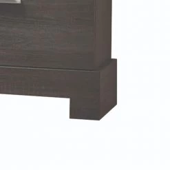 2-Drawer Gray Wooden Nightstand with Bar Pulls and Panel Support 24 in. L x 16 in. W x 25 in. H by Benjara -Cheap Benjara Store gray benjara nightstands bm220326 1f 1000