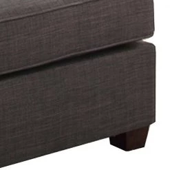 Cocktail Dark Gray Dorris Fabric and Pine Wood Ottoman by Benjara -Cheap Benjara Store gray benjara ottomans bm166751 44 1000