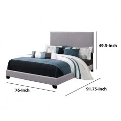 Explicitly Crisp Gray Upholstered California King Bed by Benjara 12 Explicitly Crisp Gray Upholstered California King Bed by Benjara -Cheap Benjara Store gray benjara platform beds bm172151 44 1000