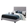 Explicitly Crisp Gray Upholstered California King Bed by Benjara