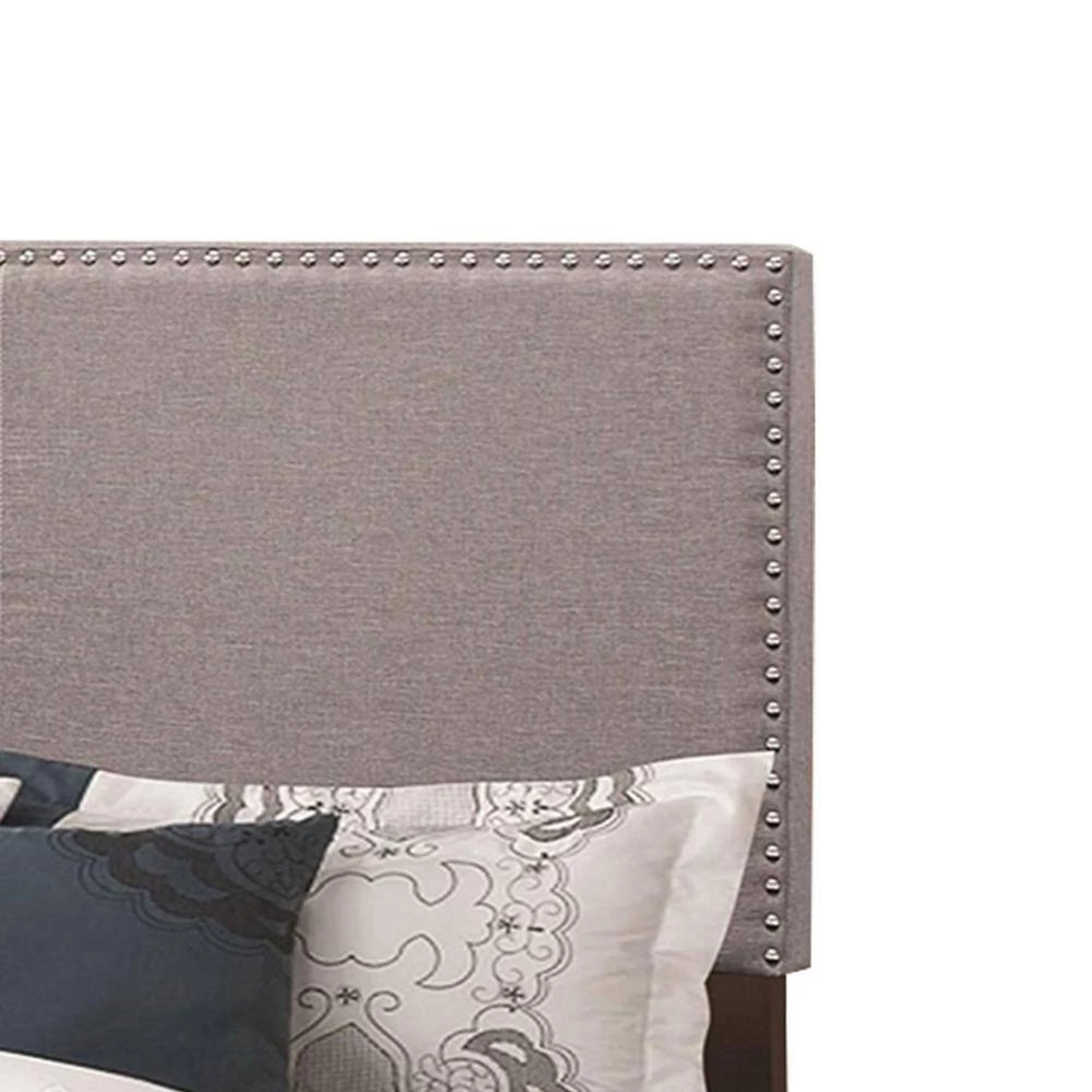 Explicitly Crisp Gray Upholstered California King Bed by Benjara 7 Explicitly Crisp Gray Upholstered California King Bed by Benjara - Image 7