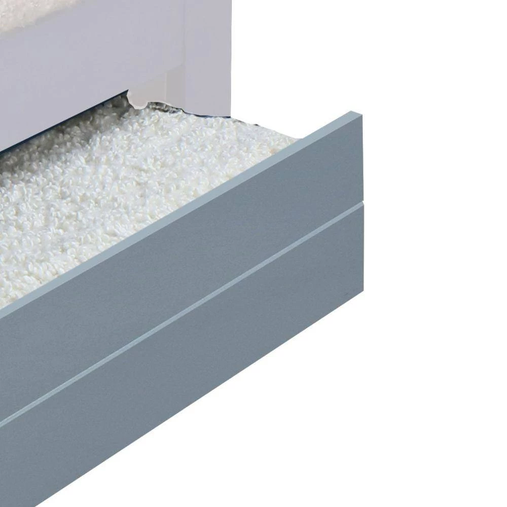 Transitional Style Gray Wooden Trundle Bed with Caster Wheels by Benjara 3 Transitional Style Gray Wooden Trundle Bed with Caster Wheels by Benjara - Image 3