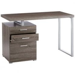 24 in. Rectangular Gray 3 Drawer Writing Desk by Benjara 14 24 in. Rectangular Gray 3 Drawer Writing Desk by Benjara -Cheap Benjara Store gray benjara writing desks bm159072 4f 1000