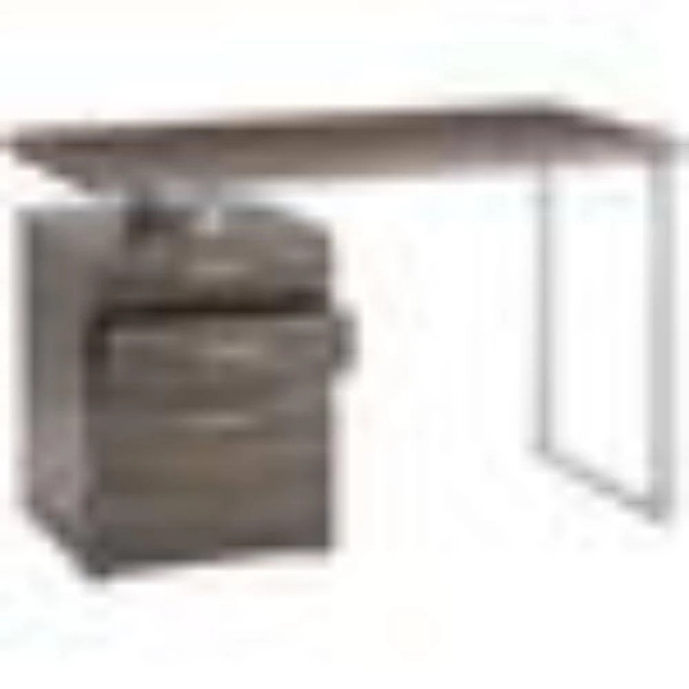 24 in. Rectangular Gray 3 Drawer Writing Desk by Benjara 3 24 in. Rectangular Gray 3 Drawer Writing Desk by Benjara - Image 3