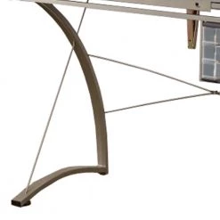 Sophisticated 23.75 in. Gray Metal Drafting Writing Desk with Tempered Glass Top by Benjara 8 Sophisticated 23.75 in. Gray Metal Drafting Writing Desk with Tempered Glass Top by Benjara -Cheap Benjara Store gray benjara writing desks bm159113 c3 1000