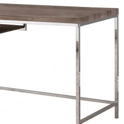 23.5 in. Gray Sleek and Elegant Writing Desk with Shelf by Benjara -Cheap Benjara Store gray benjara writing desks bm159139 1f 1000