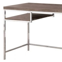 23.5 in. Gray Sleek and Elegant Writing Desk with Shelf by Benjara -Cheap Benjara Store gray benjara writing desks bm159139 c3 1000