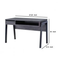 30 in. Distressed Gray 1 Drawer Wooden Office Writing Desk by Benjara -Cheap Benjara Store gray benjara writing desks bm233185 44 1000
