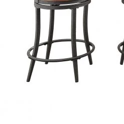 35 in. Gray and Brown Wooden and Metal Counter Height Swivel Chair (Set of 2) by Benjara 9 35 in. Gray and Brown Wooden and Metal Counter Height Swivel Chair (Set of 2) by Benjara -Cheap Benjara Store gray brown benjara bar stools bm176406 4f 1000