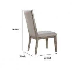 Transitional Style Gray Oak Wooden Side Chair with Fabric Upholstery (Set of 2) by Benjara 9 Transitional Style Gray Oak Wooden Side Chair with Fabric Upholstery (Set of 2) by Benjara -Cheap Benjara Store gray oak benjara accent chairs bm186223 c3 1000