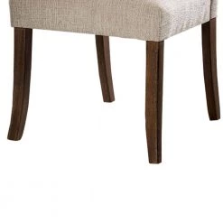 Ivory And Brown Wooden Fabric Upholstered Side Chair (Pack of 2) by Benjara 11 Ivory And Brown Wooden Fabric Upholstered Side Chair (Pack of 2) by Benjara -Cheap Benjara Store ivory and brown benjara accent chairs bm183634 1f 1000