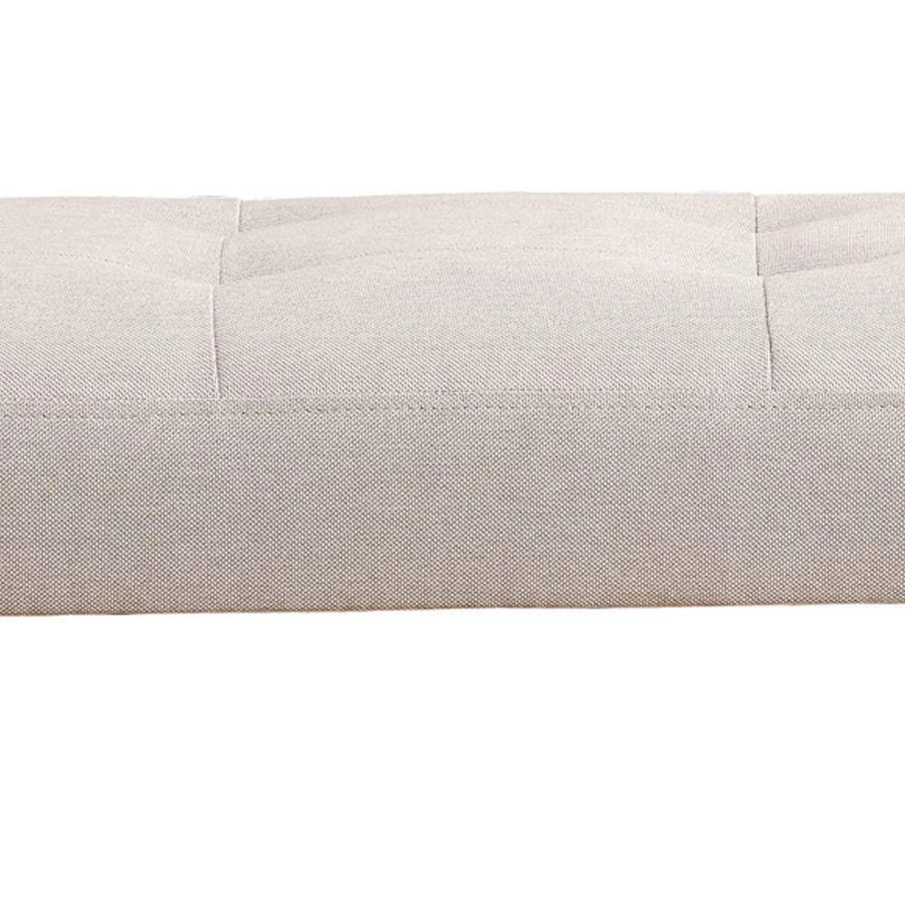 Light Gray and Oak Wooden Bench by Benjara 5 Light Gray and Oak Wooden Bench by Benjara - Image 5