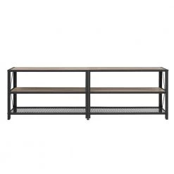 15.4 in Light Gray Wood TV Stand Entertainment Center Fits TV's up to 70 in. with 2 Mesh Shelves by Benjara -Cheap Benjara Store light gray benjara tv stands bm274792 c3 1000