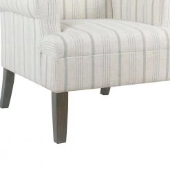 37 in. Height Multi-Color with Wing Back Stripped Pattern Fabric Upholstered Wooden Accent Chair by Benjara -Cheap Benjara Store multi color benjara accent chairs bm194022 1f 1000