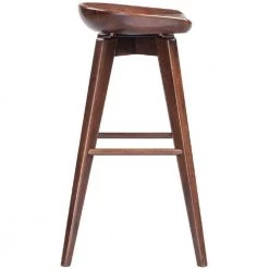 17.5 in. H Natural Brown Contoured Seat Wooden Frame Swivel Bar Stool with Angled Legs by Benjara -Cheap Benjara Store natural brown benjara bar stools bm61422 c3 1000