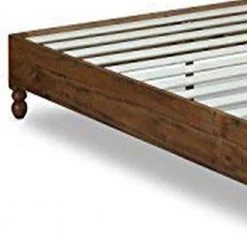 Natural Brown Slatted Queen Size Wooden Bed Frame with Turned Legs by Benjara 8 Natural Brown Slatted Queen Size Wooden Bed Frame with Turned Legs by Benjara -Cheap Benjara Store natural brown benjara panel beds bm203419 4f 1000