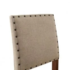 Sania Rustic Ivory Linen Counter Height Chair (Set of 2) by Benjara -Cheap Benjara Store natural tone benjara dining chairs bm131239 4f 1000