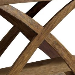 48 in. Oak Standard Rectangle Wood Console Table with Open Bottom Shelf by Benjara -Cheap Benjara Store oak benjara console tables bm183134 c3 1000