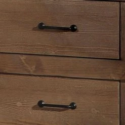 2-Drawer Antique Oak Nightstand with Metal Handle 20" L x 15.98" W x 22.52" H by Benjara -Cheap Benjara Store oak benjara nightstands bm185505 4f 1000