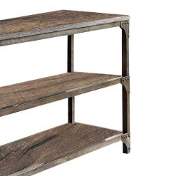 60 in. Weathered Oak/Brown Standard Rectangle Wood Console Table with 2-Shelves by Benjara 14 60 in. Weathered Oak/Brown Standard Rectangle Wood Console Table with 2-Shelves by Benjara -Cheap Benjara Store oak brown and antique silver benjara console tables bm154234 1f 1000