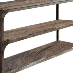 60 in. Weathered Oak/Brown Standard Rectangle Wood Console Table with 2-Shelves by Benjara 13 60 in. Weathered Oak/Brown Standard Rectangle Wood Console Table with 2-Shelves by Benjara -Cheap Benjara Store oak brown and antique silver benjara console tables bm154234 4f 1000