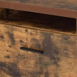 Oak Brown and Black Wooden File Cabinet with Open Compartment and Drawer by Benjara -Cheap Benjara Store oak brown and black benjara file cabinets bm185353 1f 1000