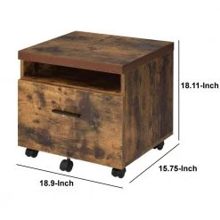 Oak Brown and Black Wooden File Cabinet with Open Compartment and Drawer by Benjara -Cheap Benjara Store oak brown and black benjara file cabinets bm185353 44 1000