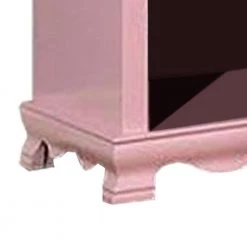 21" H x 16" W x 19" L Transitional 1-Drawer Pink Wooden Nightstand with Arched Base by Benjara -Cheap Benjara Store pink benjara kids nightstands bm235458 1f 1000