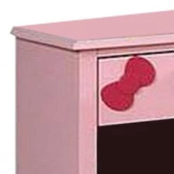 21" H x 16" W x 19" L Transitional 1-Drawer Pink Wooden Nightstand with Arched Base by Benjara -Cheap Benjara Store pink benjara kids nightstands bm235458 c3 1000