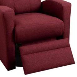 Red Swivel Recliner Chair in Carmine Poly-Fiber Fabric by Benjara 12 Red Swivel Recliner Chair in Carmine Poly-Fiber Fabric by Benjara -Cheap Benjara Store red benjara recliners bm166609 1f 1000