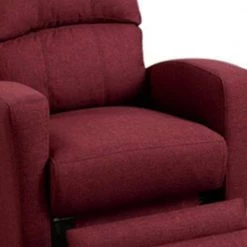 Red Swivel Recliner Chair in Carmine Poly-Fiber Fabric by Benjara 11 Red Swivel Recliner Chair in Carmine Poly-Fiber Fabric by Benjara -Cheap Benjara Store red benjara recliners bm166609 4f 1000
