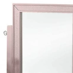 53" H x 19" W x 43" L Rose Gold Vanity Set with Tapered Legs and Five Drawers by Benjara 9 53" H x 19" W x 43" L Rose Gold Vanity Set with Tapered Legs and Five Drawers by Benjara -Cheap Benjara Store rose gold benjara makeup vanities bm232899 1f 1000