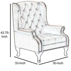 Brown Wing Accent Chair in Nail Head by Benjara 11 Brown Wing Accent Chair in Nail Head by Benjara -Cheap Benjara Store rustic brown benjara accent chairs bm131410 44 1000