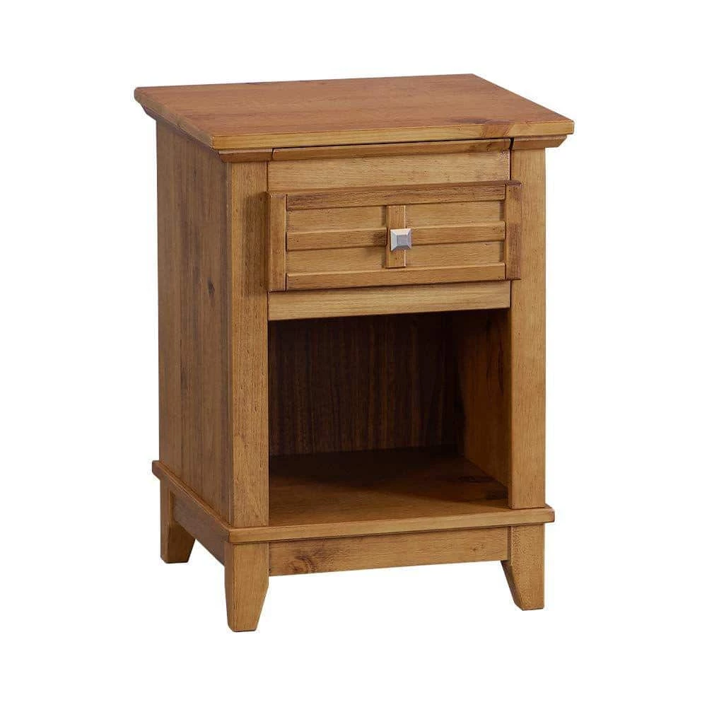 Rustic Brown Wooden Nightstand with 1-Drawer and Bottom Shelf 15.98 in. L x 17.99 in. W x 24.02 in. H by Benjara 1 Rustic Brown Wooden Nightstand with 1-Drawer and Bottom Shelf 15.98 in. L x 17.99 in. W x 24.02 in. H by Benjara