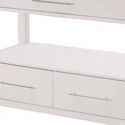 Gray and White Kitchen Cart with Stainless Steel Top by Benjara -Cheap Benjara Store silver and white benjara kitchen carts bm163665 1f 1000