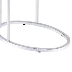 Stylish Silver Oval Shaped Metal Snack Table with Glass Top by Benjara 9 Stylish Silver Oval Shaped Metal Snack Table with Glass Top by Benjara -Cheap Benjara Store silver benjara end side tables bm160142 1f 1000