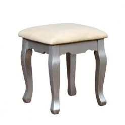 Traditional Silver Wooden Vanity Table by Benjara -Cheap Benjara Store silver benjara makeup vanities bm132007 c3 1000