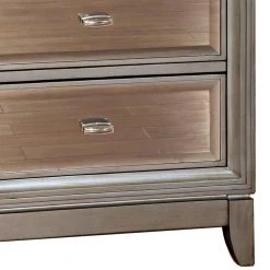 Contemporary 2-Drawer Silver Solid Wooden Night Stand 16" L x 23" W x 24.75" H by Benjara -Cheap Benjara Store silver benjara nightstands bm182943 1f 1000