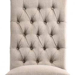 Tan Brown and Black Wooden Dining Side Chair with Button Tufted Back (Set of 2) by Benjara -Cheap Benjara Store tan brown and black benjara dining chairs bm186231 1f 1000