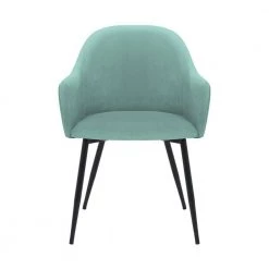 Teal Blue Modern Polyester High Back Dining Chair with Metal Legs by Benjara -Cheap Benjara Store teal blue and black benjara dining chairs bm282120 c3 1000