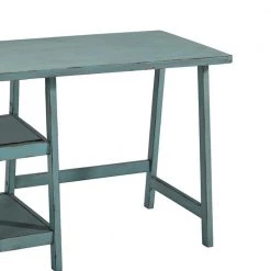 42 in. Rectangular Teal Blue Writing Desk by Benjara -Cheap Benjara Store teal blue benjara writing desks bm190075 44 1000