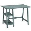 42 in. Rectangular Teal Blue Writing Desk by Benjara