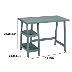 42 in. Rectangular Teal Blue Writing Desk by Benjara -Cheap Benjara Store teal blue benjara writing desks bm190075 fa 1000
