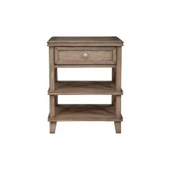 Cheap Benjara Store 16 French 1-Drawer Truffle Brown Mahogany Wood Nightstand by Benjara