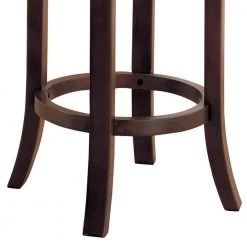 29 in. Contemporary Brown Wooden Swivel Bar Stool with Upholstered Seat (Set of 2) by Benjara -Cheap Benjara Store walnut brown benjara bar stools bm68988 1f 1000