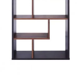 70.9 in. H Walnut Brown Spacious Wooden 6-Shelf Standard Bookcase with Zig Zag Display Storage by Benjara -Cheap Benjara Store walnut brown benjara bookcases bookshelves bm191430 1f 1000