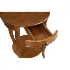 Alysa 24 in. Height Walnut Wooden End Table by Benjara -Cheap Benjara Store walnut brown benjara end side tables bm154575 1f 1000